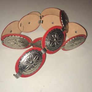 Red and Silver Women's Belt